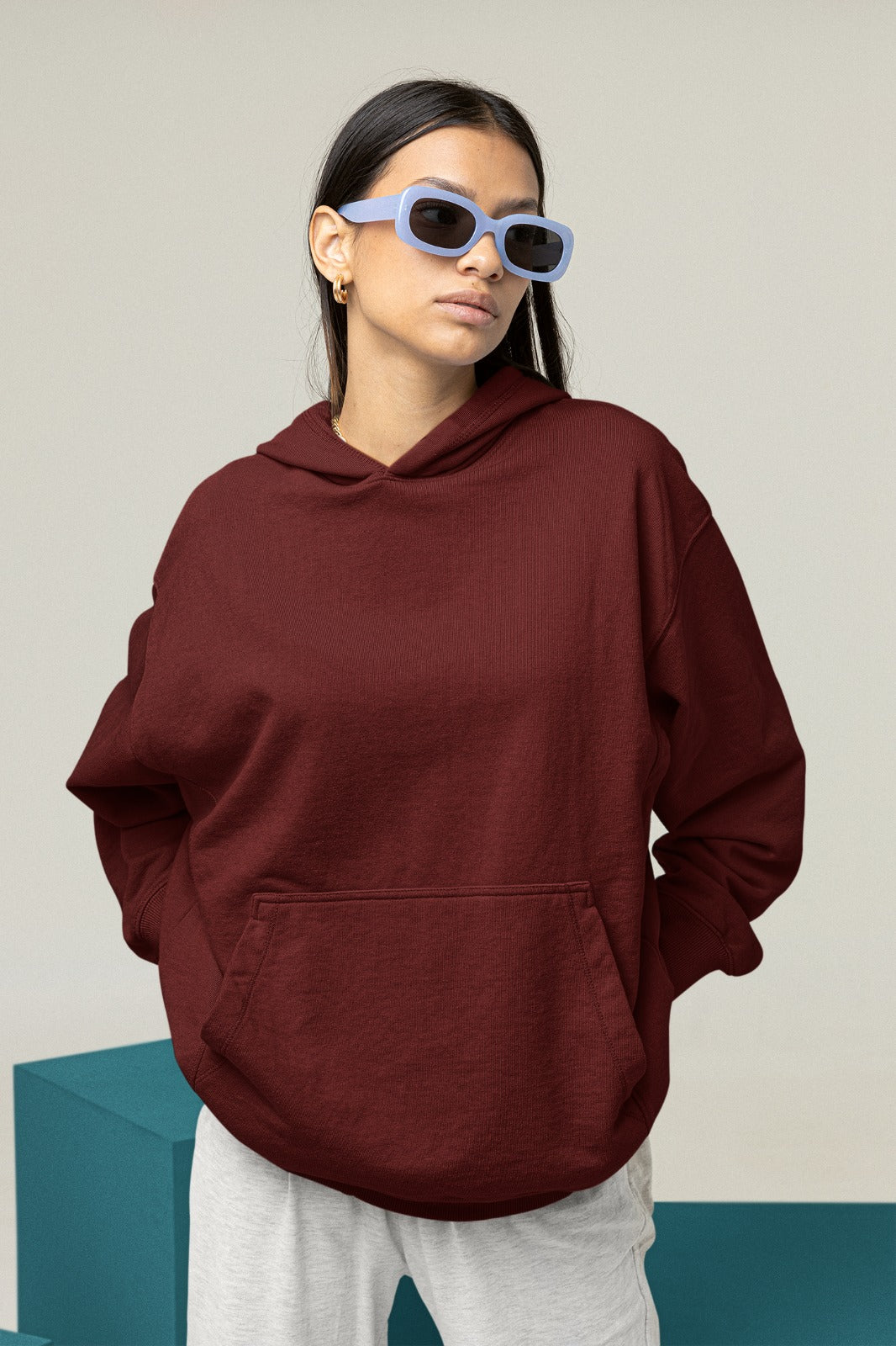 Maroon Oversized Hoodie || Essentials