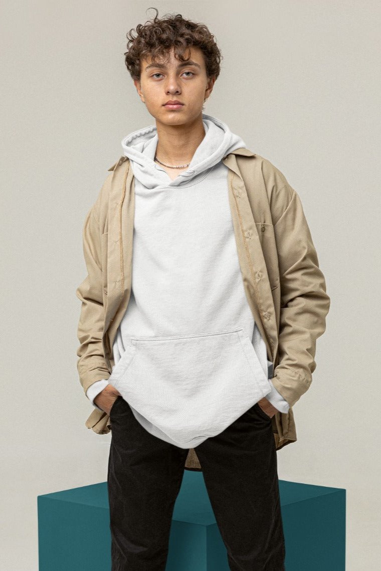 White Oversized Hoodie || Essentials