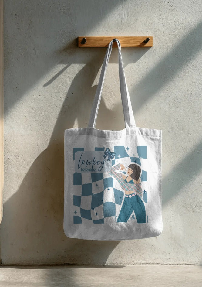 Lowkey Iconic Tote Bag With Zipper by @pa3print