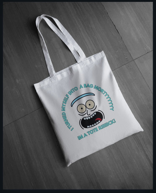 I turned myself into a bag Rick & Morty Tote Bag With Zipper by @pa3print