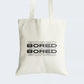 Elevate your style and make a bold statement with our "BORED" Cotton Canvas Tote Bag. This striking tote features the word "BORED" written five times, alternating between bold black and crisp white letters, creating a captivating visual impact. Crafted for durability and style, it includes a secure zipper closure for daily convenience. Express your mood with flair and individuality using our fashionable Cotton Canvas Tote Bag. Order yours today and let your style speak volumes!