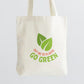 Elevate your style and make an eco-conscious statement with our "Say No to Plastic, Go Green" Cotton Canvas Tote Bag. This tote features a compelling graphic design, boldly advocating for reducing plastic use and embracing a greener lifestyle, symbolized by two vibrant leaves. Crafted for both durability and style, it includes a secure zipper closure for daily convenience. Carry the message of sustainability with our impactful Cotton Canvas Tote Bag. Order yours today!