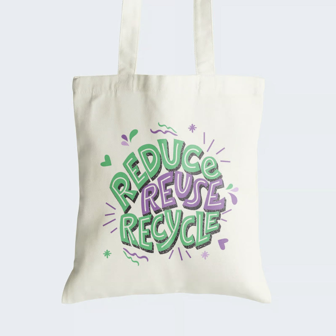 Reduce Reuse Recycle Tote Bag With Zipper – The STATIC Store