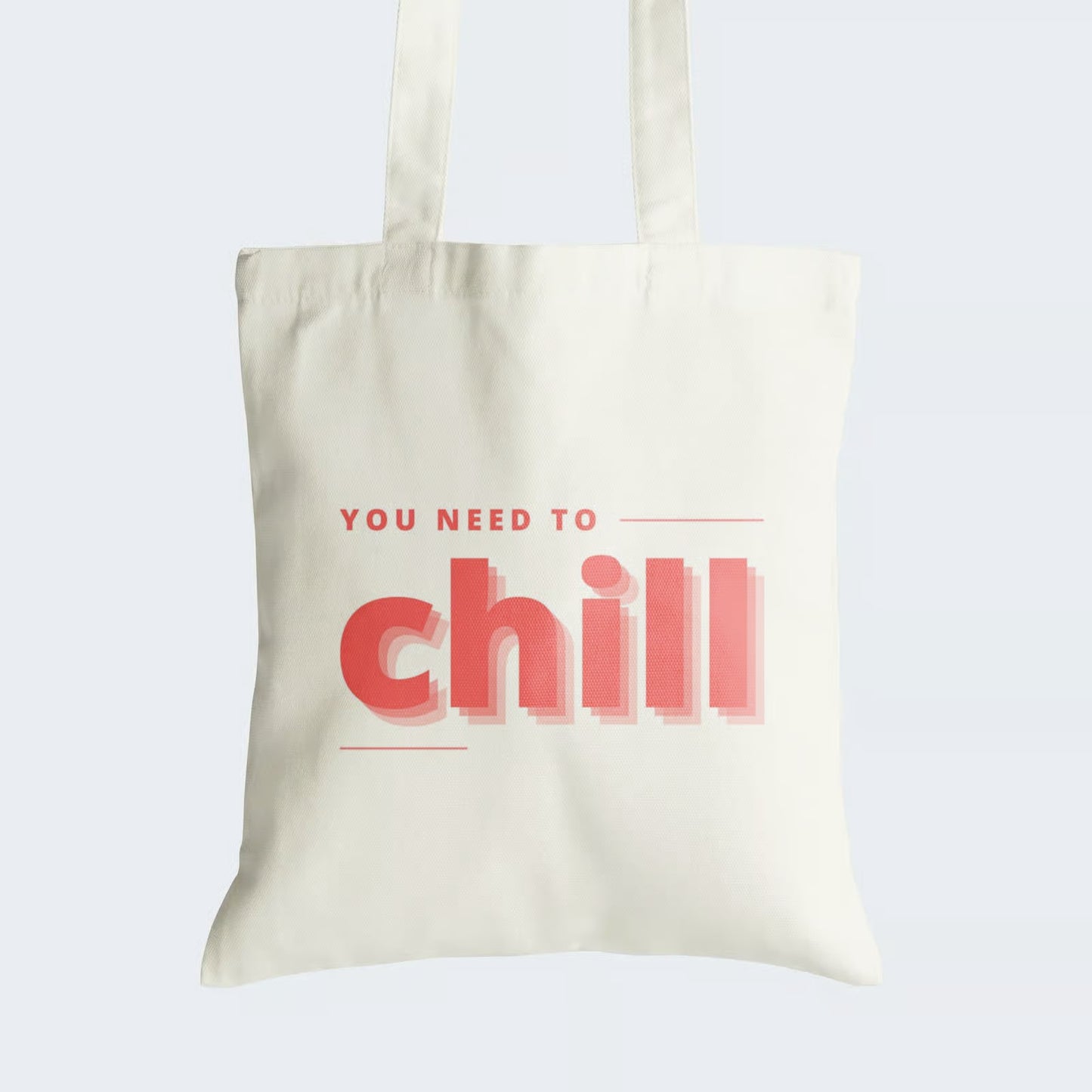 Elevate your style with our Cotton Canvas Tote Bag, boldly featuring the graphic text "YOU NEED TO chill." This playful and stylish accessory not only makes a statement but also offers durability with a secure zipper closure. Choose sustainability while showcasing your attitude. Elevate your accessory game with our "YOU NEED TO chill" Cotton Canvas Tote Bag - order now and carry a touch of boldness wherever you go!