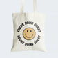  Elevate your style and spirits with our Cotton Canvas Tote Bag. It boasts an inspiring design featuring a cheerful smiley, encircled by the uplifting phrase "You're Doing Great" above and below. This tote combines style with functionality, featuring a secure zipper closure. By choosing this reusable tote, you not only celebrate positivity but also embrace sustainability. Carry encouragement and charm wherever you go with our "You're Doing Great" Cotton Canvas Tote Bag. Order yours today!