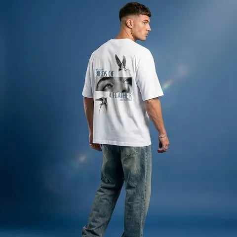 Minimal aesthetic T-shirt Oversized T-shirt (Back print) by @_tamang_vibes_