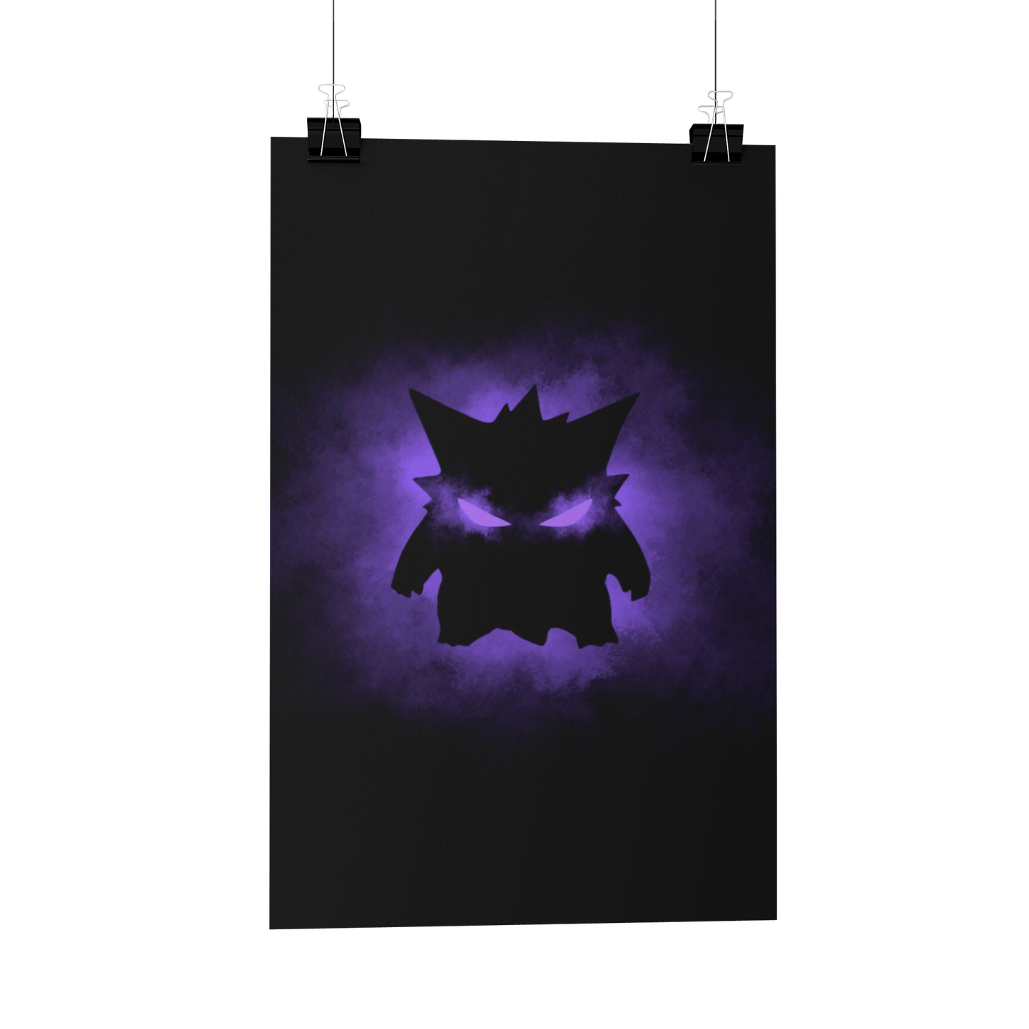 Gengar purple silhouette Metal Poster