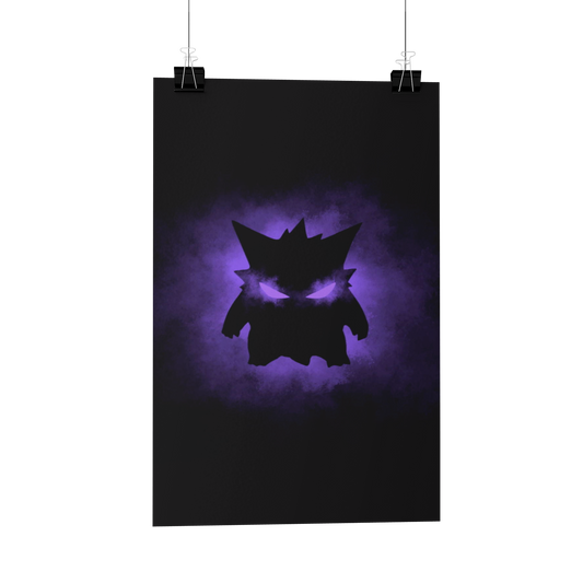 Gengar purple silhouette Poster