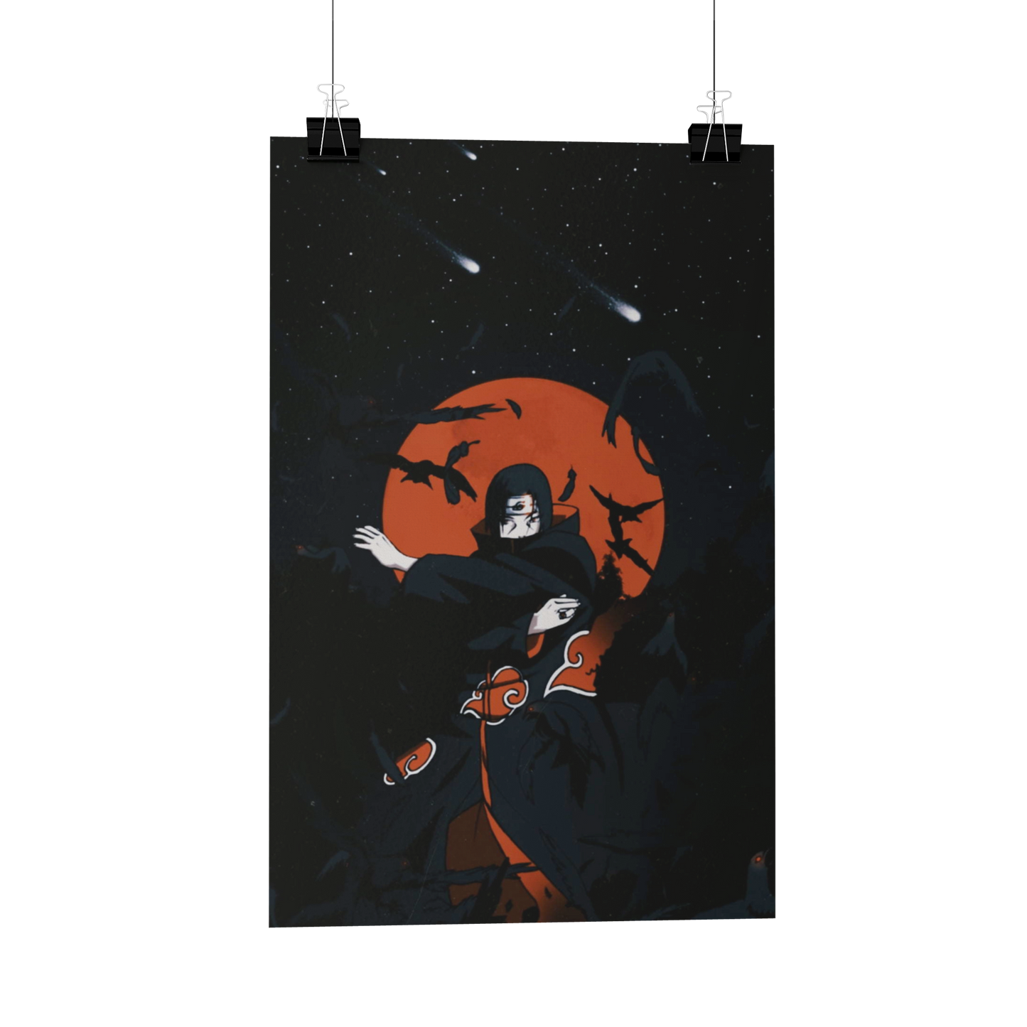 Itachi red moon - Naruto Metal Poster