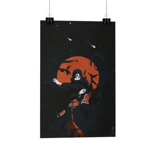 Itachi red moon - Naruto Poster