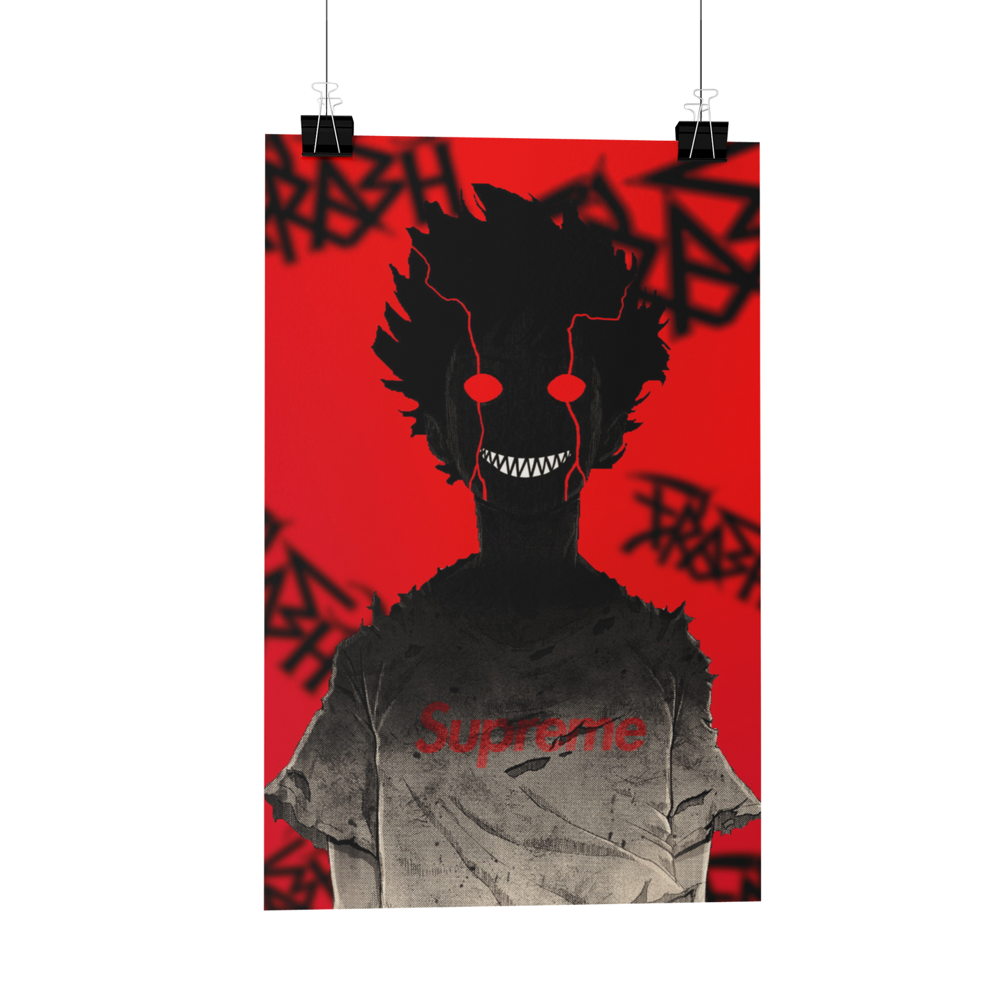 Mob Psycho 100% red Metal Poster