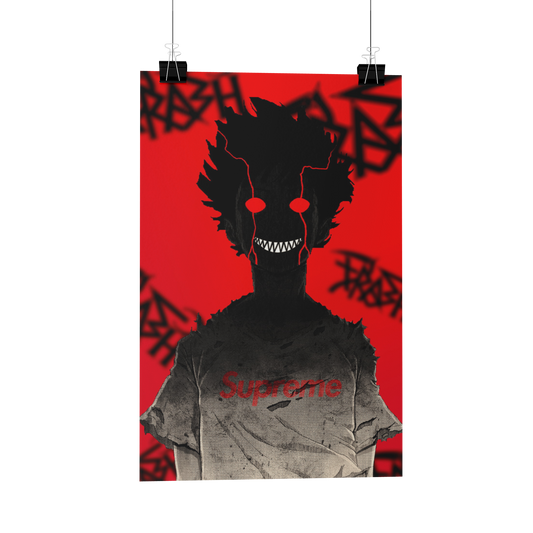 Mob Psycho 100% red Metal Poster