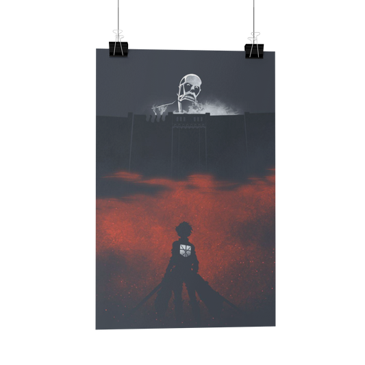 Eren Wall Attack on Titan Poster