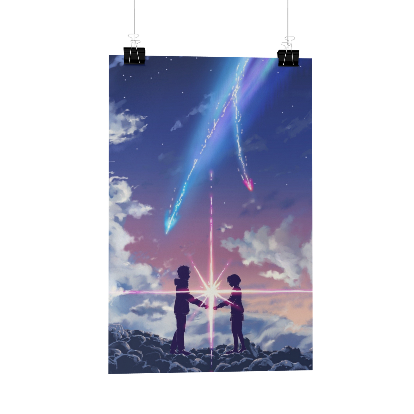 Your Name meteor sky Metal Poster