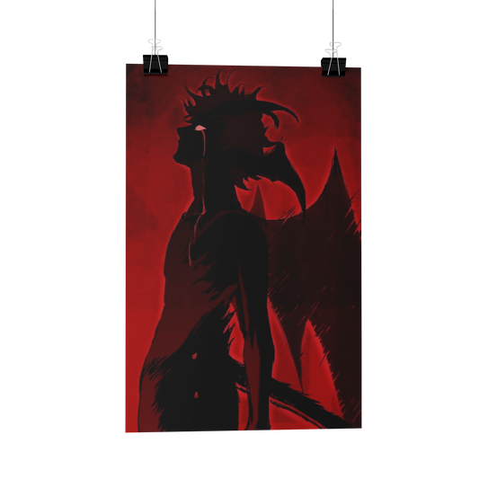 Red Demon crying Metal Poster