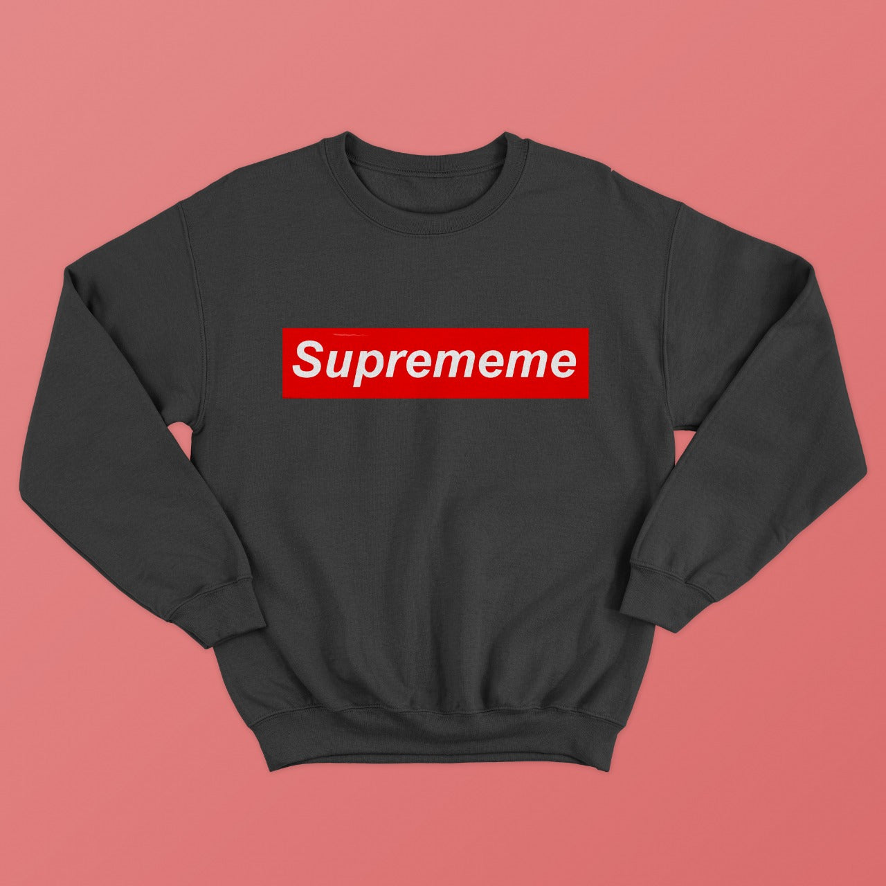 supreme meme suprememe sweatshirt winter fashion black