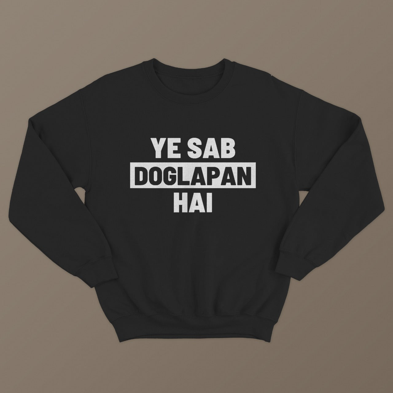 doglapan sweatshirt double standard ashneer grover shark tank winter meme black