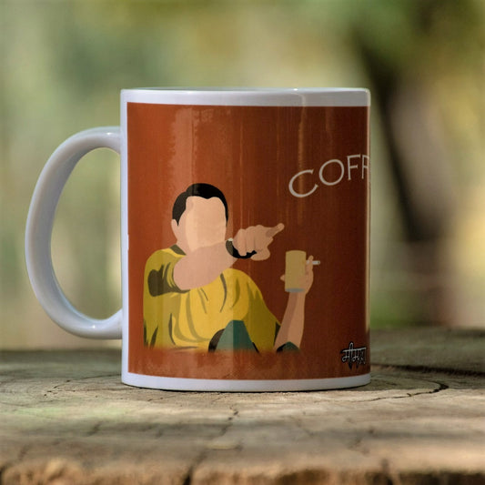 Rick dalton coffee cup mug brown Leonardo di caprio meme point pointing finger