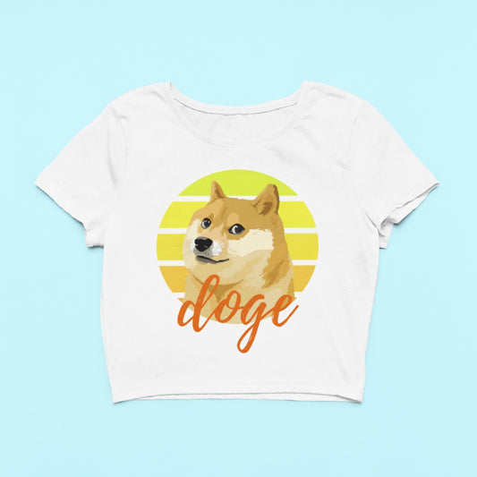 Cute Doge Crop Top