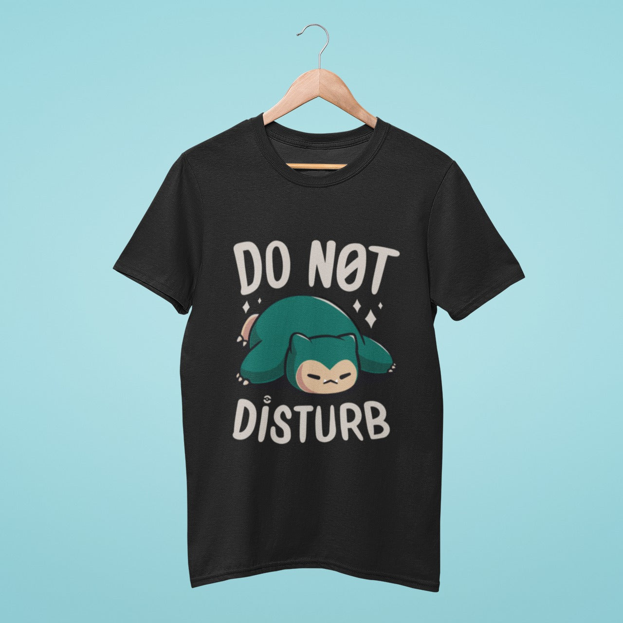 Get ready to show off your love for Snorlax with our black t-shirt featuring a sleeping Snorlax and the playful slogan "Do Not Disturb." Made with high-quality materials, this comfortable and durable t-shirt is perfect for any fan of the iconic Pokémon. Order now and add this fun and playful t-shirt to your casual wardrobe!