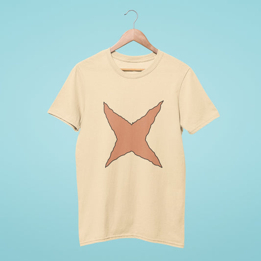 Show off your love for One Piece with our beige t-shirt featuring the iconic chest cross scar of Luffy as the design. Made with high-quality materials, this comfortable and durable t-shirt is perfect for any fan of the popular anime series. Order now and add this unique and eye-catching t-shirt to your anime-inspired wardrobe!