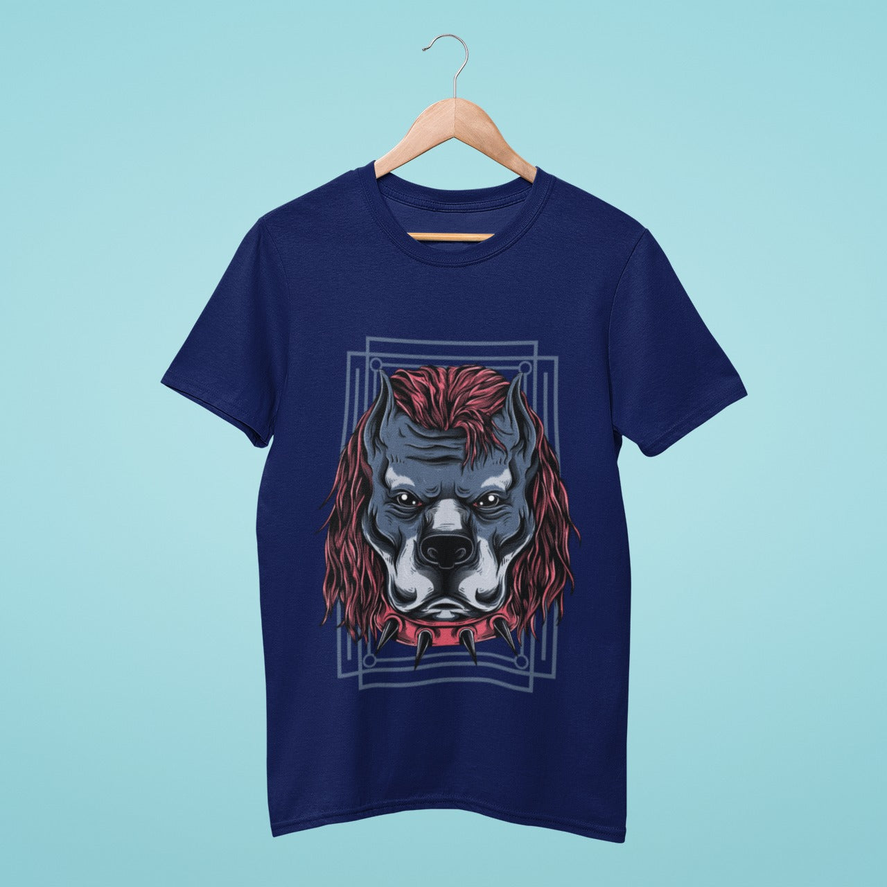Unleash your wild side with this stylish "Wild Dawg" t-shirt. Featuring a grey-blue bulldog with a bold red-maroon lion-like mane, this tee is perfect for anyone who loves fierce, powerful dogs. Made from soft and comfortable fabric, this t-shirt is perfect for casual wear or for dressing up on a night out. Get yours today and show the world your inner wild dawg!
