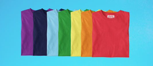 Daily Essentials || Rainbow set of 7 Tees in VIBGYOR colours