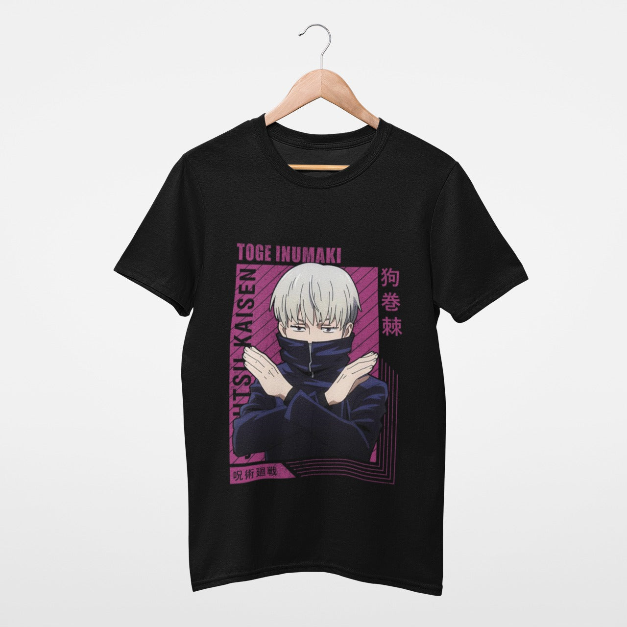 Magenta Toge Inumaki Black Jujutsu Kaisen tee