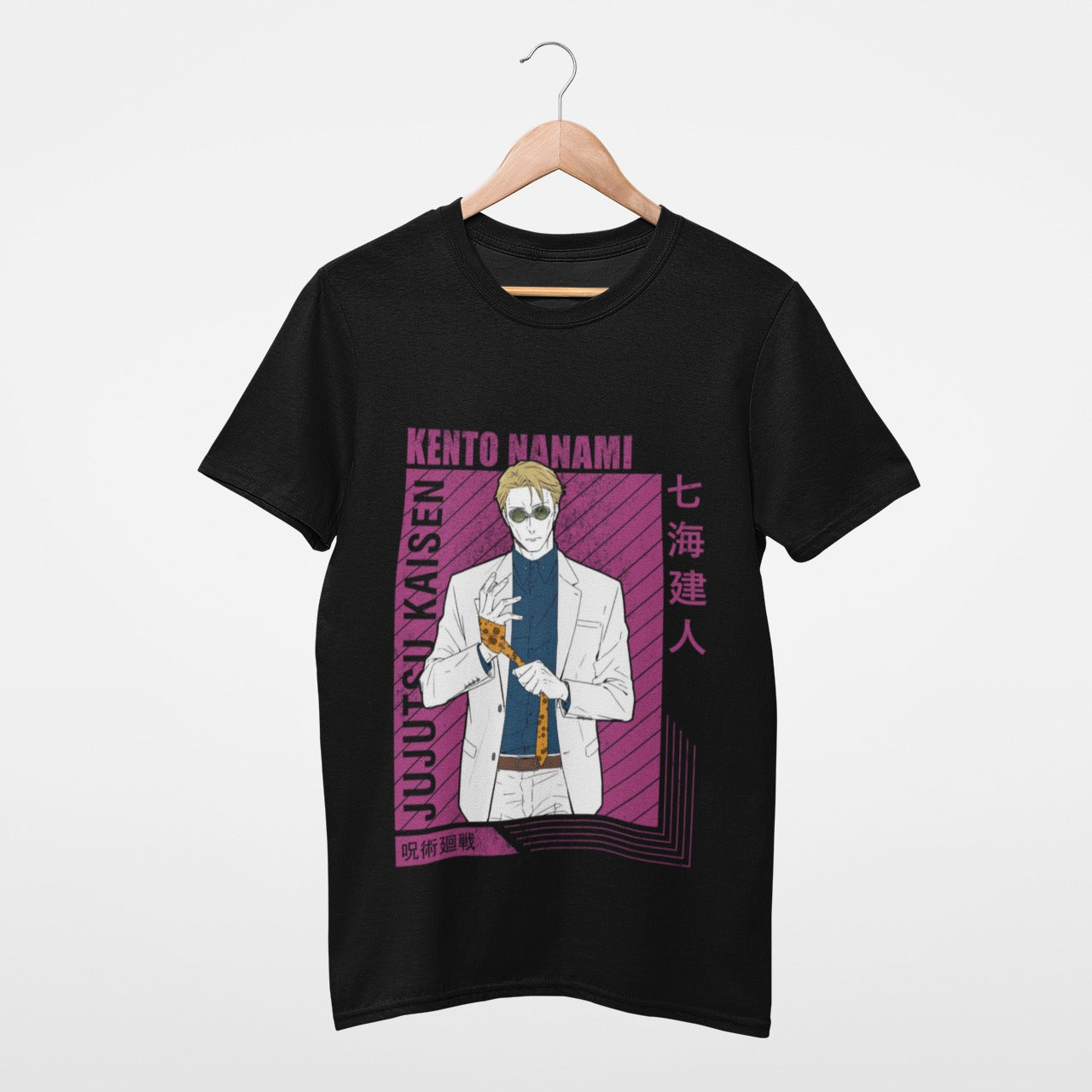 Magenta Kento Nanami Black Jujutsu Kaisen tee