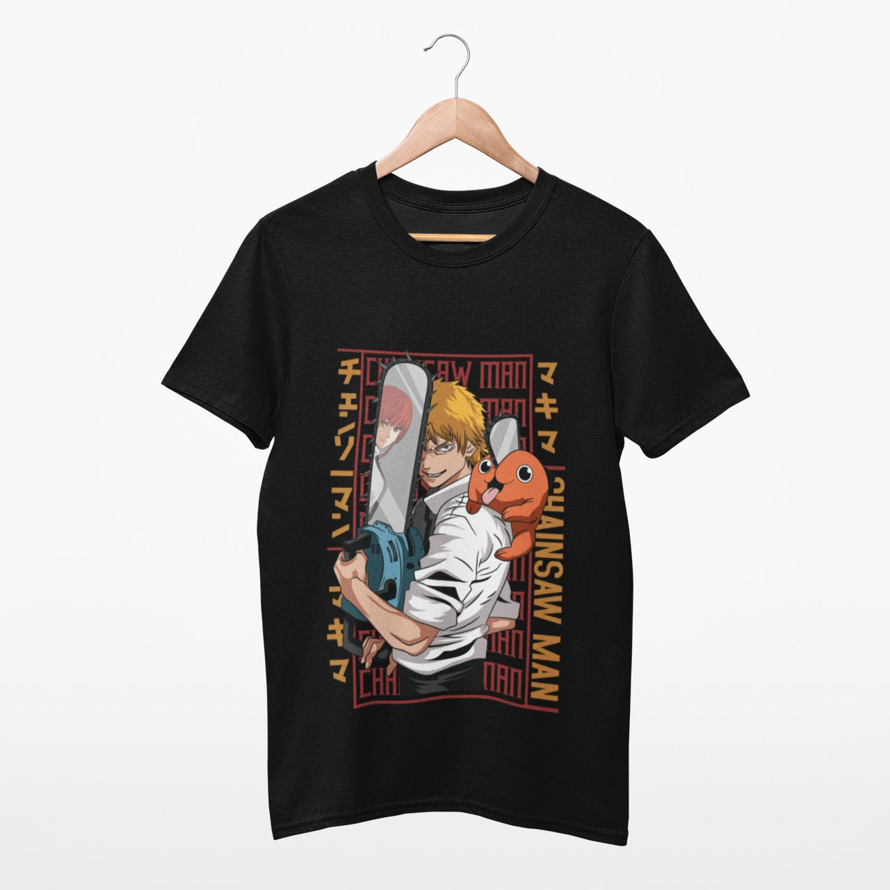 Denji & Pochita Black Chainsawman T-shirt