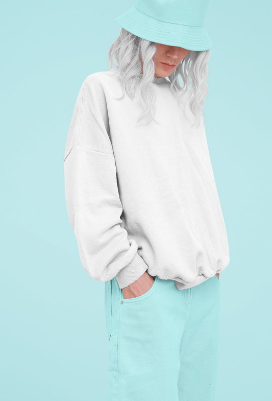 Daily Essentials || Quite White Oversized Sweatshirt