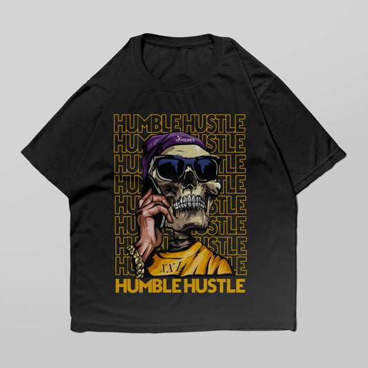 Skull Humble Hustle Oversized Tee