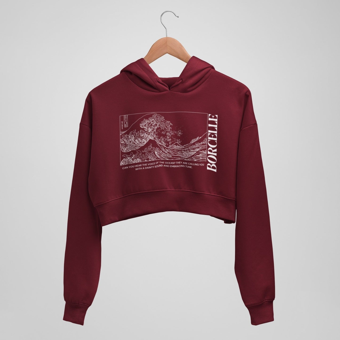 Borcelle waves crop Hoodie